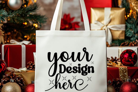 A Christmas Tote Bag Mockup That Works for Real Projects