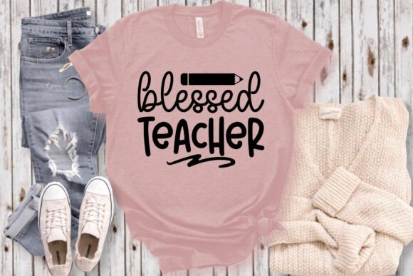 A Closer Look at the Blessed Teacher Embroidery Design