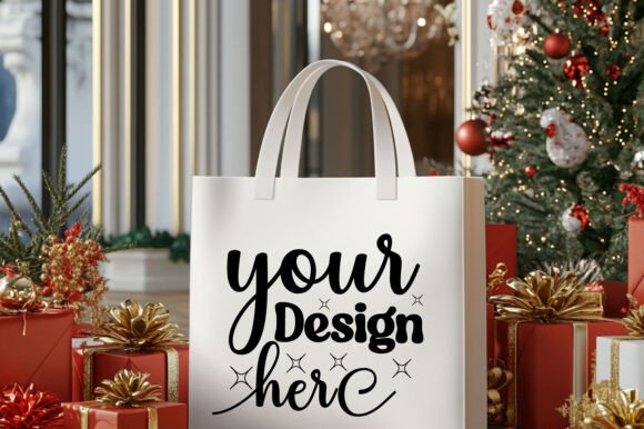 A Designer's Take on the Christmas Tote Bag Mockup 100