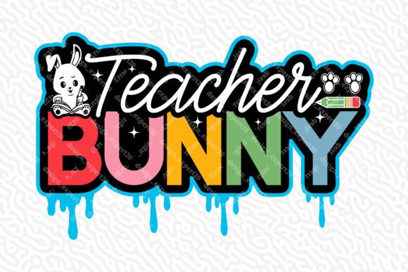 Teacher Bunny Typography: A Design Review for Embroidery
